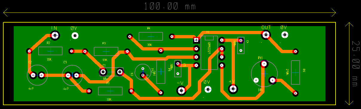 Notch filter PCB layout