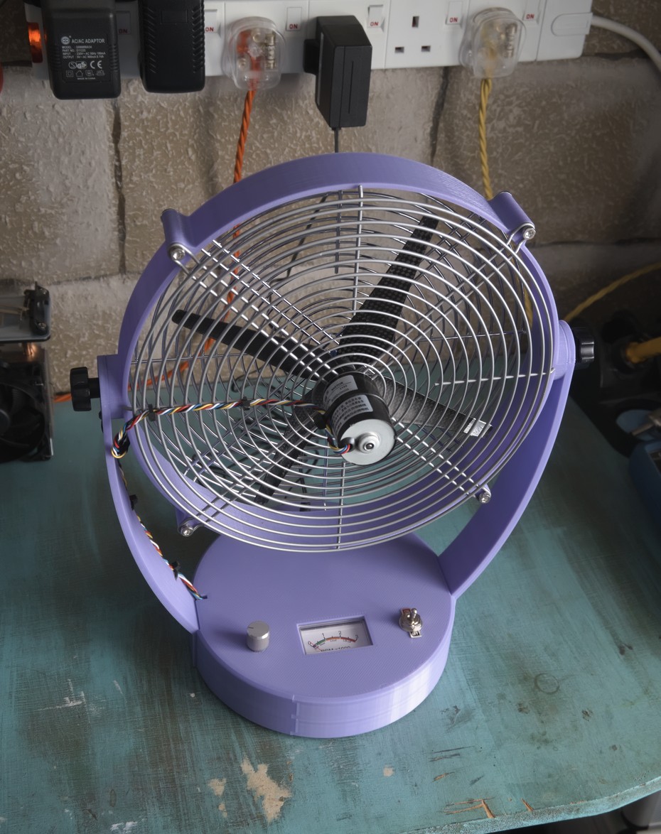 The assembled fan.
