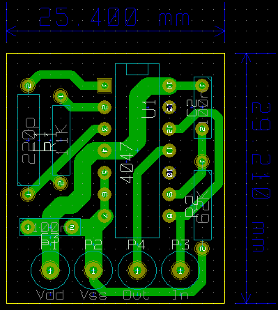 Monostable PCB layout