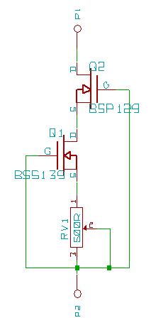 MOSFET current source schematic