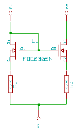 MOSFET current mirror schematic
