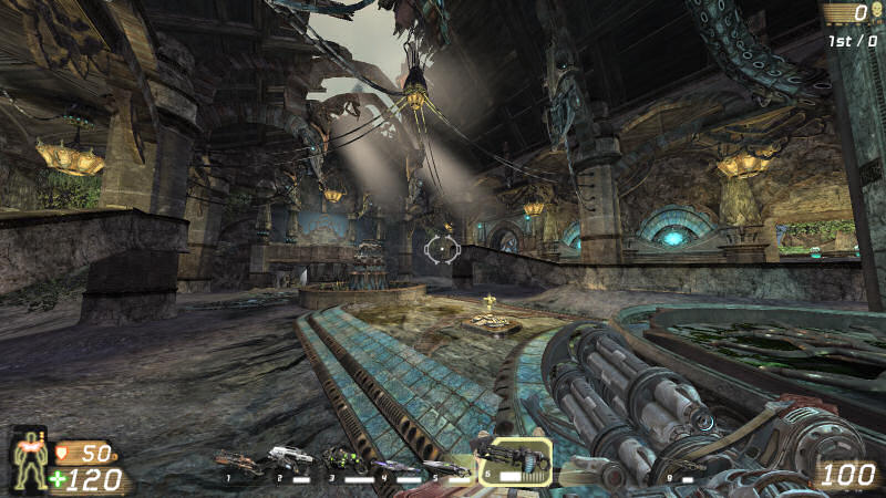 A widescreen screenshot with high FOV